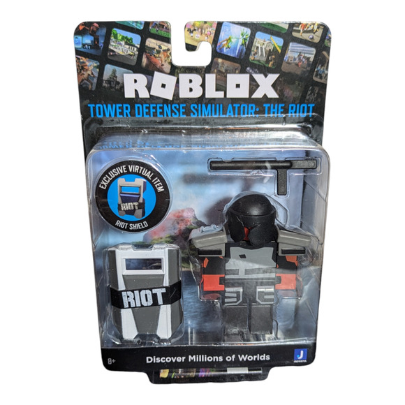 Roblox 3" Figure Tower Defense Simulator:  THE RIOT w/ Virtual Item Code - Picture 1 of 5